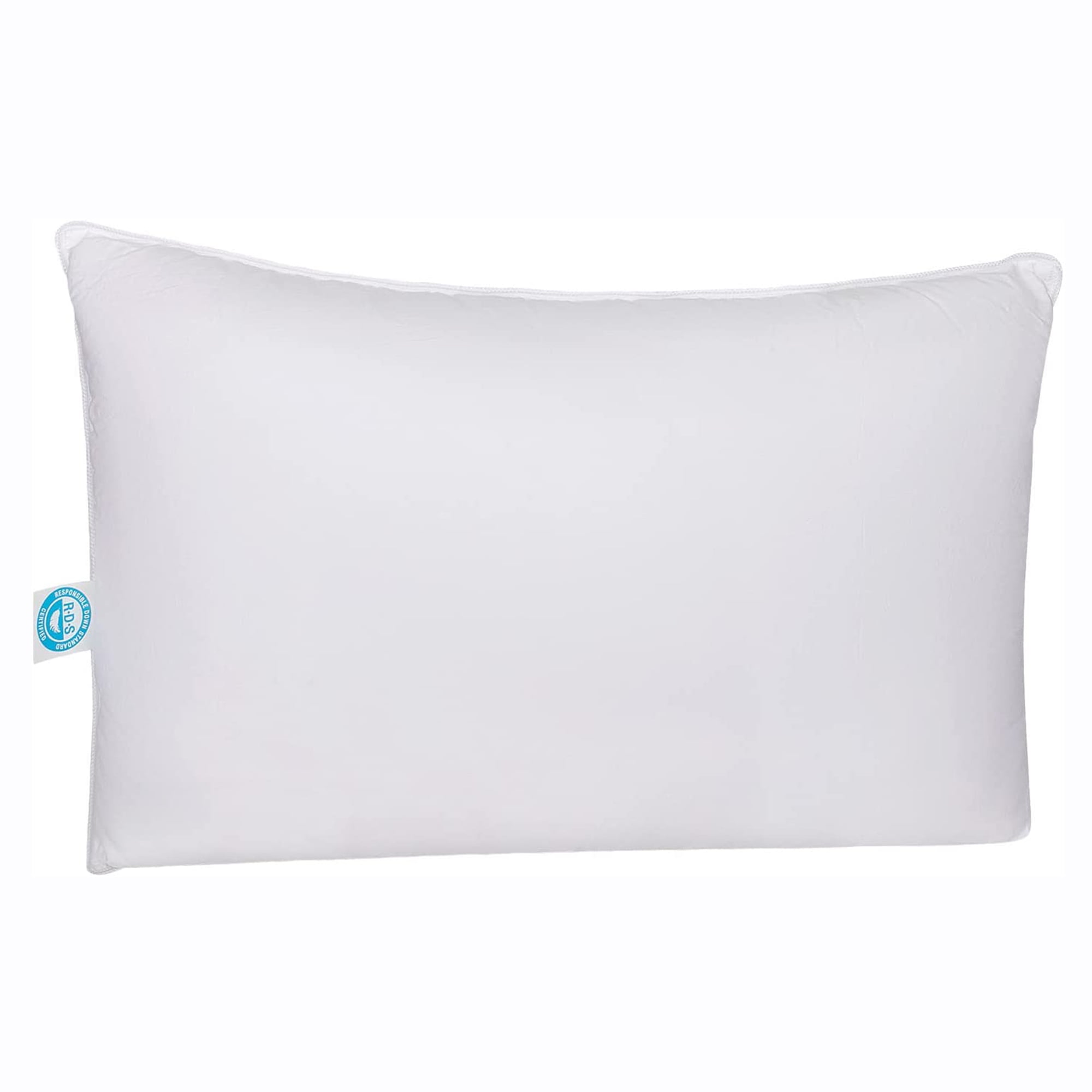 East Coast Bedding Firm White Goose Down Pillow 600 Fill Power & Cotton