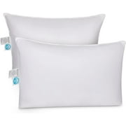 East Coast Bedding Goose Down Feather Pillows Medium Support Pack of 2, Queen Size