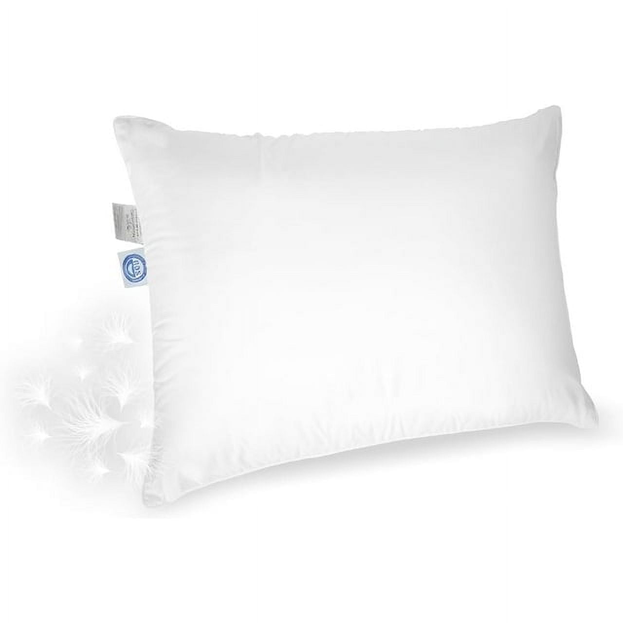 Standard Size White Cotton Firm Down Pillow