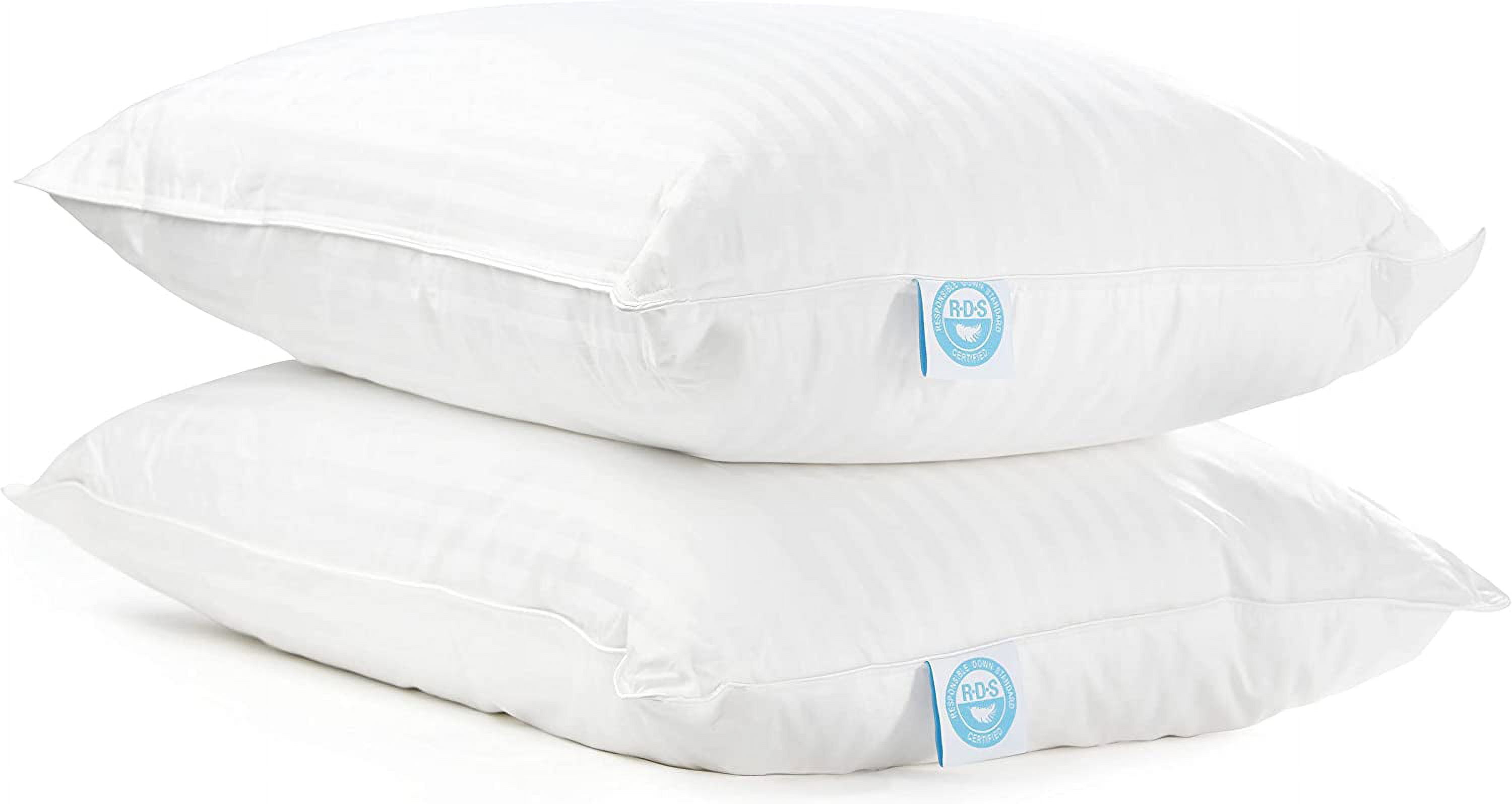 East Coast Bedding Goose Feathers and Down White Pillow Inserts Bed