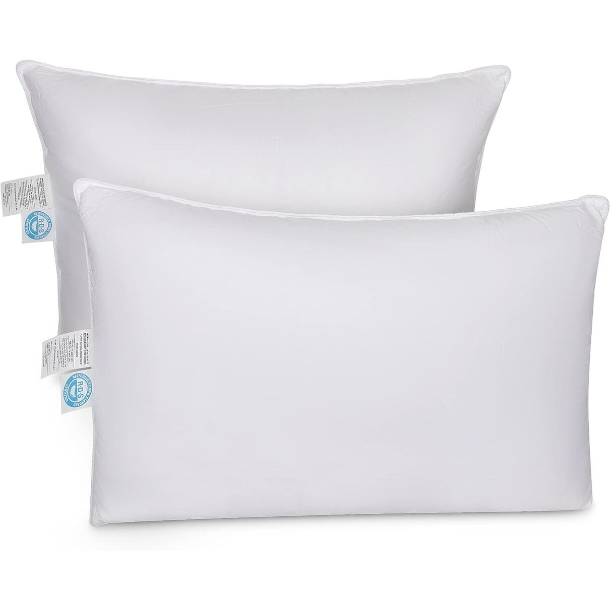 King Size White Goose Down Medium Firmness Pillow Set