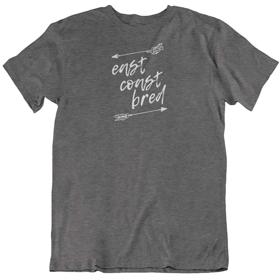 East Coast Bred. Cool Unisex Printed T-Shirt for Men and Women Dark Gray Heather