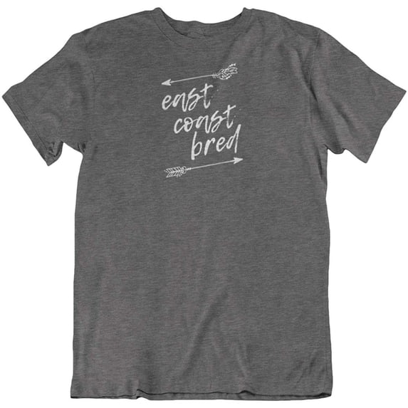 East Coast Bred. Cool Unisex Printed T-Shirt for Men and Women Dark Gray Heather