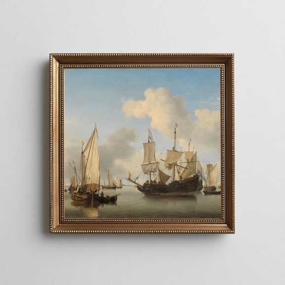 East Coast Grandmillennial Print Vintage Sailboat Coastal Landscape Nantucket Coastal Decor Nautical Wall Art