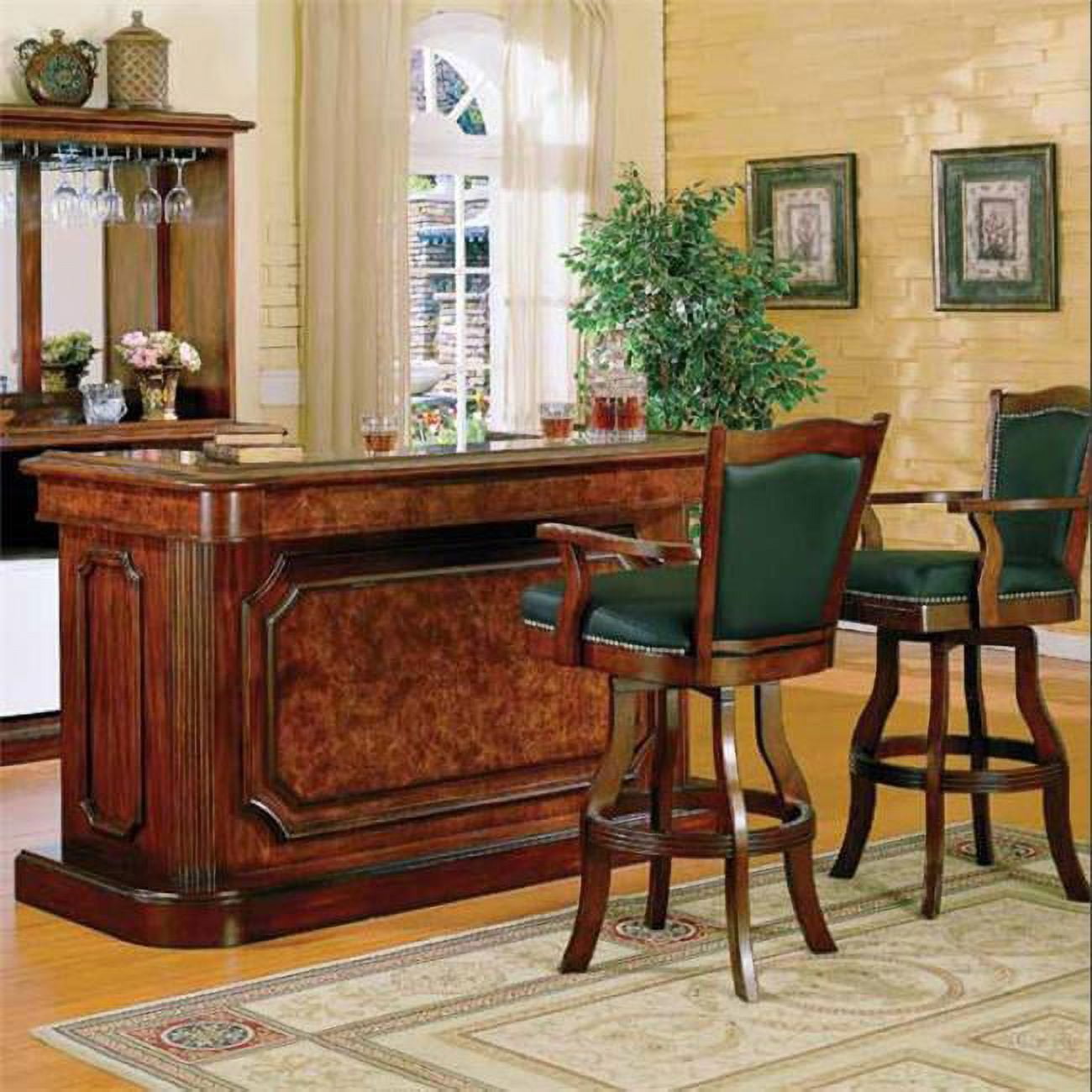 ECI East Coast Innovators 7040-35-BS-30 30 in. Leather Nail Head Barstool