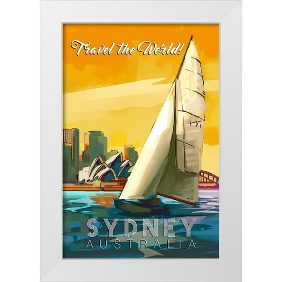 East Coast Licensing 17x24 White Modern Wood Framed Museum Art Print Titled - Sydney Australia