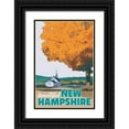 thumbnail image 1 of East Coast Licensing 23x32 Black Ornate Wood Framed with Double Matting Museum Art Print Titled - New Hampshire, 1 of 4