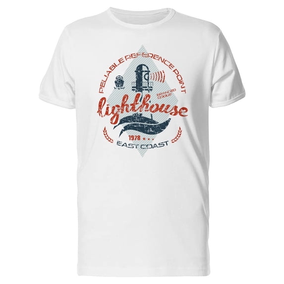 East Coast Lighthouse Point T-Shirt Men -Image by Shutterstock, Male Large