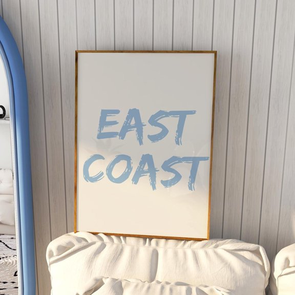 East Coast Print, Beach House Coastal Granddaughter Decor, Coastal Cowgirl Wall Art, Light Blue Wall Art, Wall Art, Modern Wall Decor, 8x12 UNFRAMED