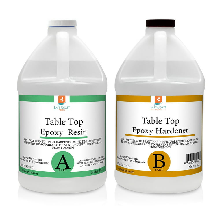 Clear Epoxy Resin and Hardener Kit - Half Gallon Resin, Half Gallon  Hardener Mix Set - Epoxy Resin Kit Excellent for Coating Jewelry, Table  Tops, Bartops - Ship from USA, No VOCs