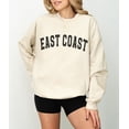 thumbnail image 1 of East Coast Sweatshirt, East Coast Travel Crewneck, Trendy Varsity Sweatshirt, Aesthetic College Crewneck, Oversized Sweater, East Coast Shirt All Size S-5Xl, 1 of 5