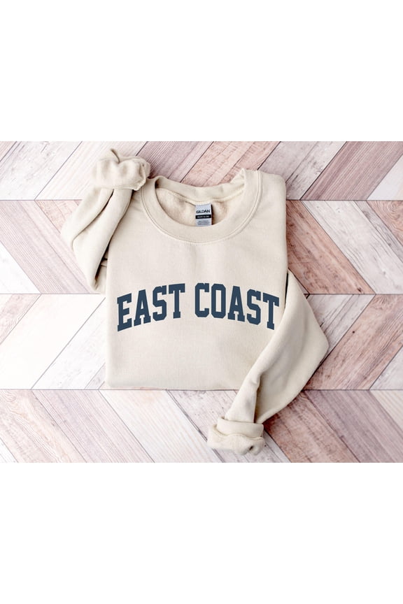 East Coast Sweatshirt, Vintage Varsity Crewneck