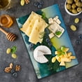 thumbnail image 1 of East Cutting Board, Venetian Tower Archaeological Site National Park at Sunrise Lake Sanctuary Landscape, Decorative Tempered Glass Cutting and Serving Board, Small Size, Blue Green, by Ambesonne, 1 of 1