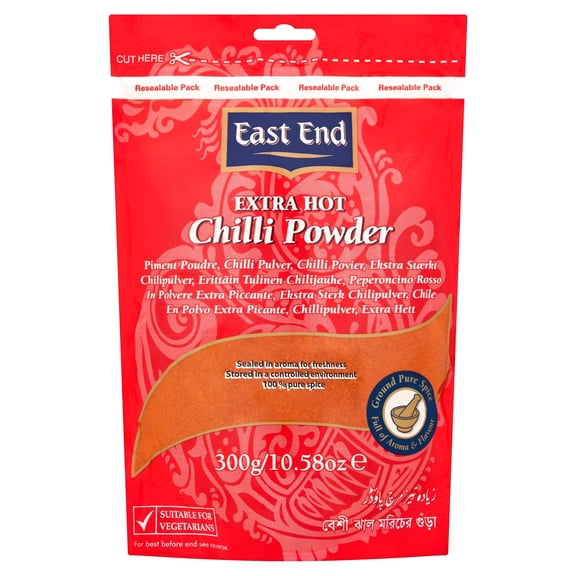 East End Extra Hot Chilli Powder 300g, Imported from Britain