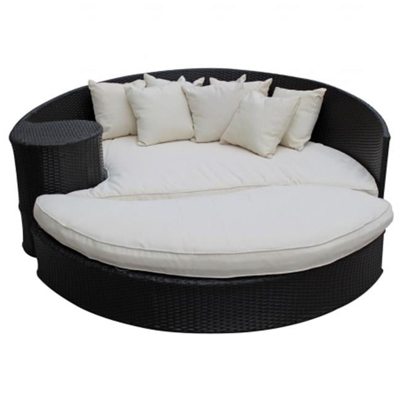 Outdoor Light Rattan Daybed East End Imports EEI-645-EXP-WHI Taiji Outdoor Rattan Daybed with ...