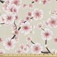 thumbnail image 1 of East Fabric by the Yard, Japanese Flowering Cherry Blossom Symbolic Coming of Spring Season Eastern Inspired, Decorative Upholstery Fabric for Sofas and Home Accents, 1 Yard, Beige Rose by Ambesonne, 1 of 4
