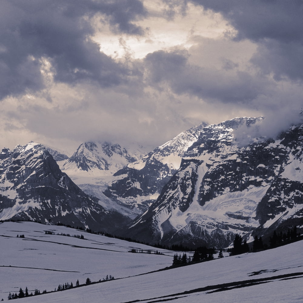 East Face Columbia Mountains Glacier National Park British Columbia Canada Canvas Art - Darwin Wiggett Design Pics (24 x 24)
