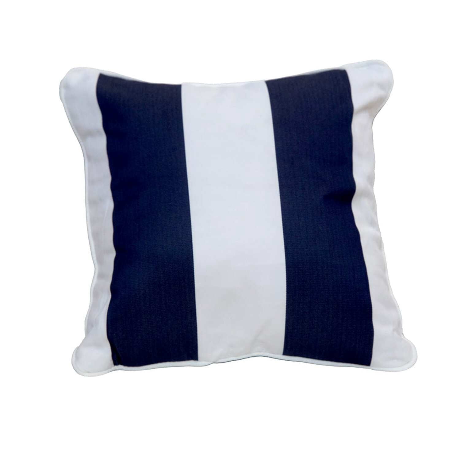 East Green 14 x 14" Square Outdoor Accent Pillow, Black Stripe
