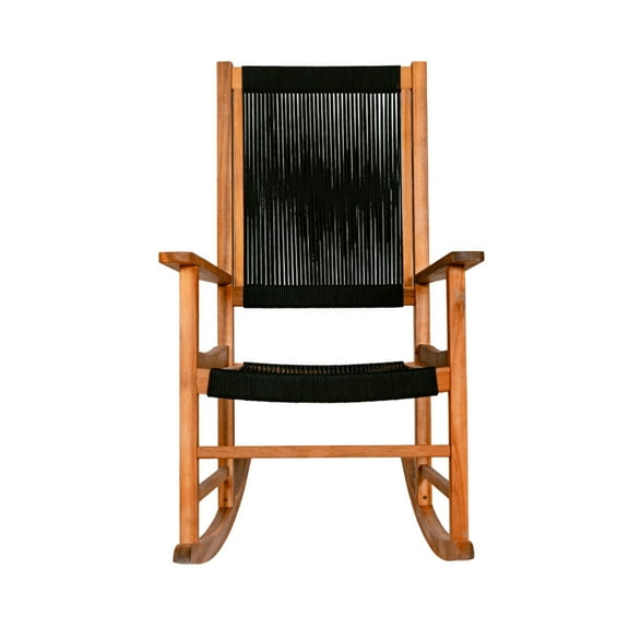 East Green Hudson Rocking Chair, Black ropes