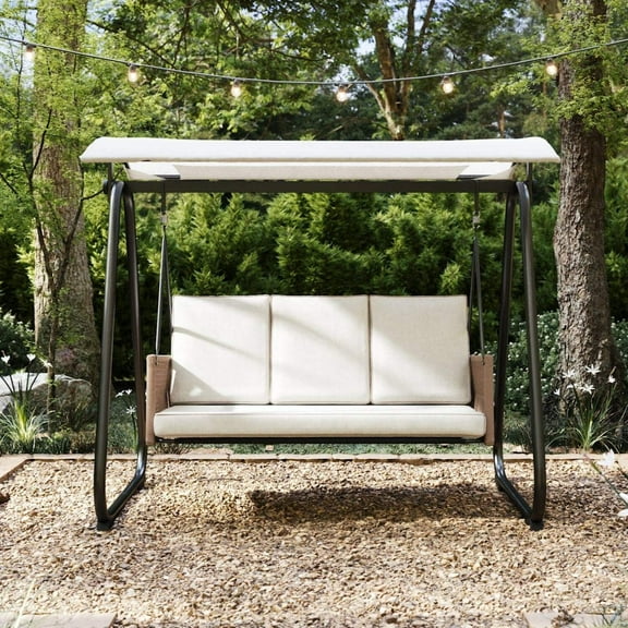 East Green Parker Patio Swing with Canopy Stand