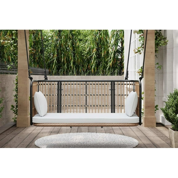 East Green Remy Porch Swing with Cushions, 4-foot