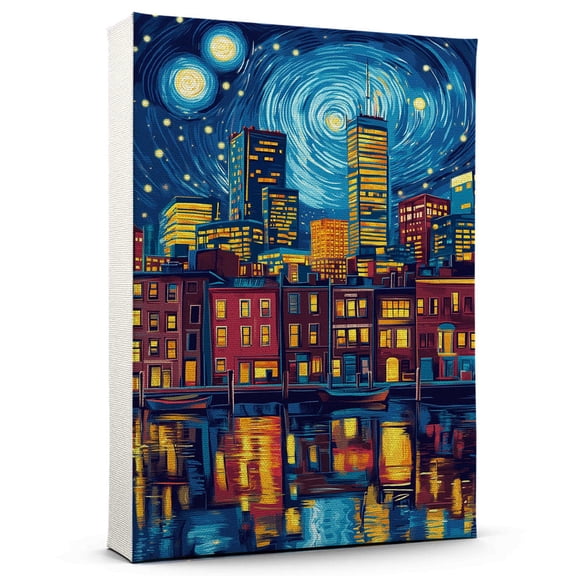 East Hanover Travel Canvas Prints, New Jersey Starry Night Travel decor, East Hanover Map Poster, New Jersey Travel Decor Artwork - 98AZ401
