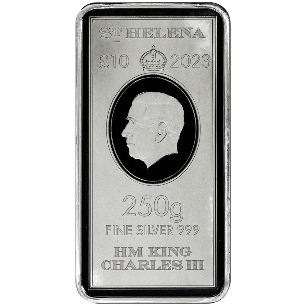 THE EAST INDIA COMPANY East Indian Co. 10 Pound St. Helena Silver Bar, 250 gram, Uncertified, Precious Metal
