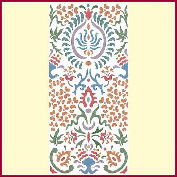 East Indian Textile 1 Stencil - Southeast Asia Indian Chintze Arab Malayworld Indonesia Thailand Ottoman Indian Ocean Reusable Laser Cut Mylar Template Painting Home Decor Crafts - The Artful Stencil