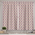 thumbnail image 1 of East Kitchen Curtains, Balinese Retro Mosaic Pattern with Circles and Squares, Two Panels Drapes with Rod Pocket Room Decor, 55" X 45", Dark Purple Vermilion, by Ambesonne, 1 of 3