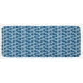 thumbnail image 1 of East Kitchen Mat, Ocean Waves Inspired Art in Japanese Style Illustration Oriental Curvy Cultural, Plush Decorative Kitchen Mat with Non Slip Backing, 47" X 19", Blue White, by Ambesonne, 1 of 1