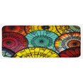 thumbnail image 1 of East Kitchen Mat, Parasols at Indonesian Street Market Vibrant Heritage Boho Inspired Print, Plush Decorative Kitchen Mat with Non Slip Backing, 47" X 19", Multicolor, by Ambesonne, 1 of 1