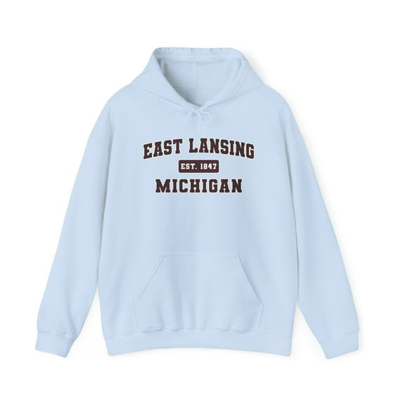 East Lansing MI Michigan Vacation Moving Hoodie Gifts Hooded Sweatshirt
