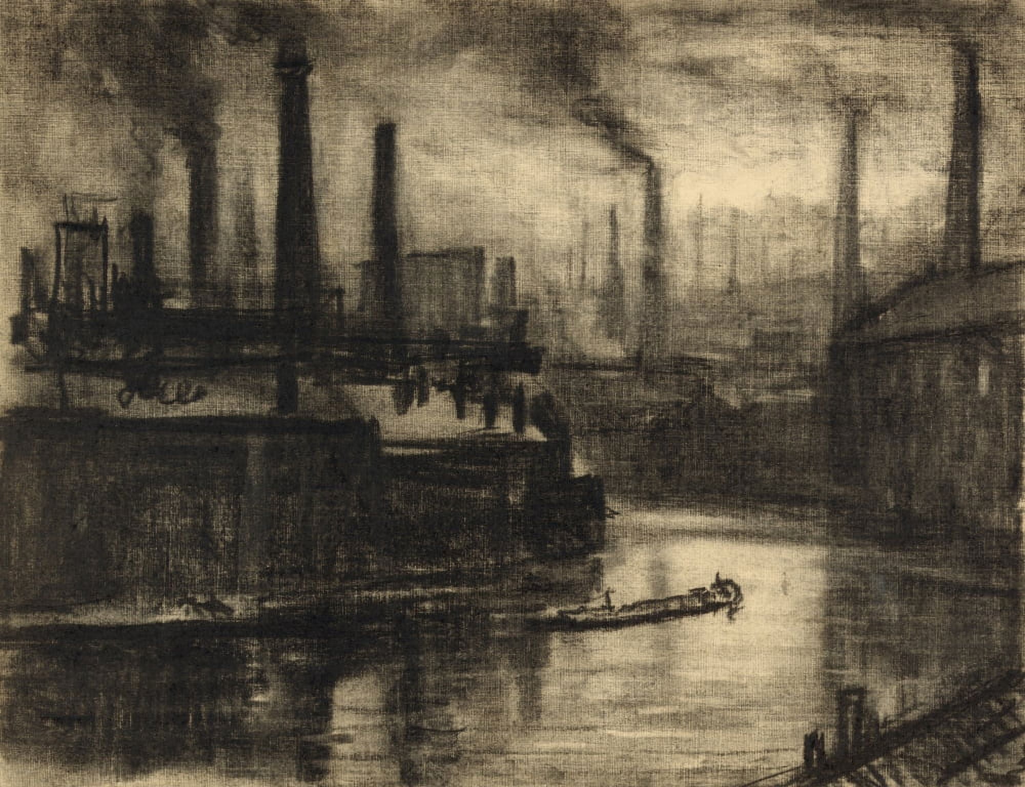 East London 1908 Canvas Art - Joseph Pennell (18 x 24)