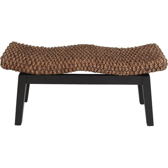 East at Main Helena Bench - Handcrafted Water Hyacinth and Mango Wood, Entryway Furniture, Bedroom End of Bed Bench, Entryway Decor - 39" x 14" x 18" Dimensions