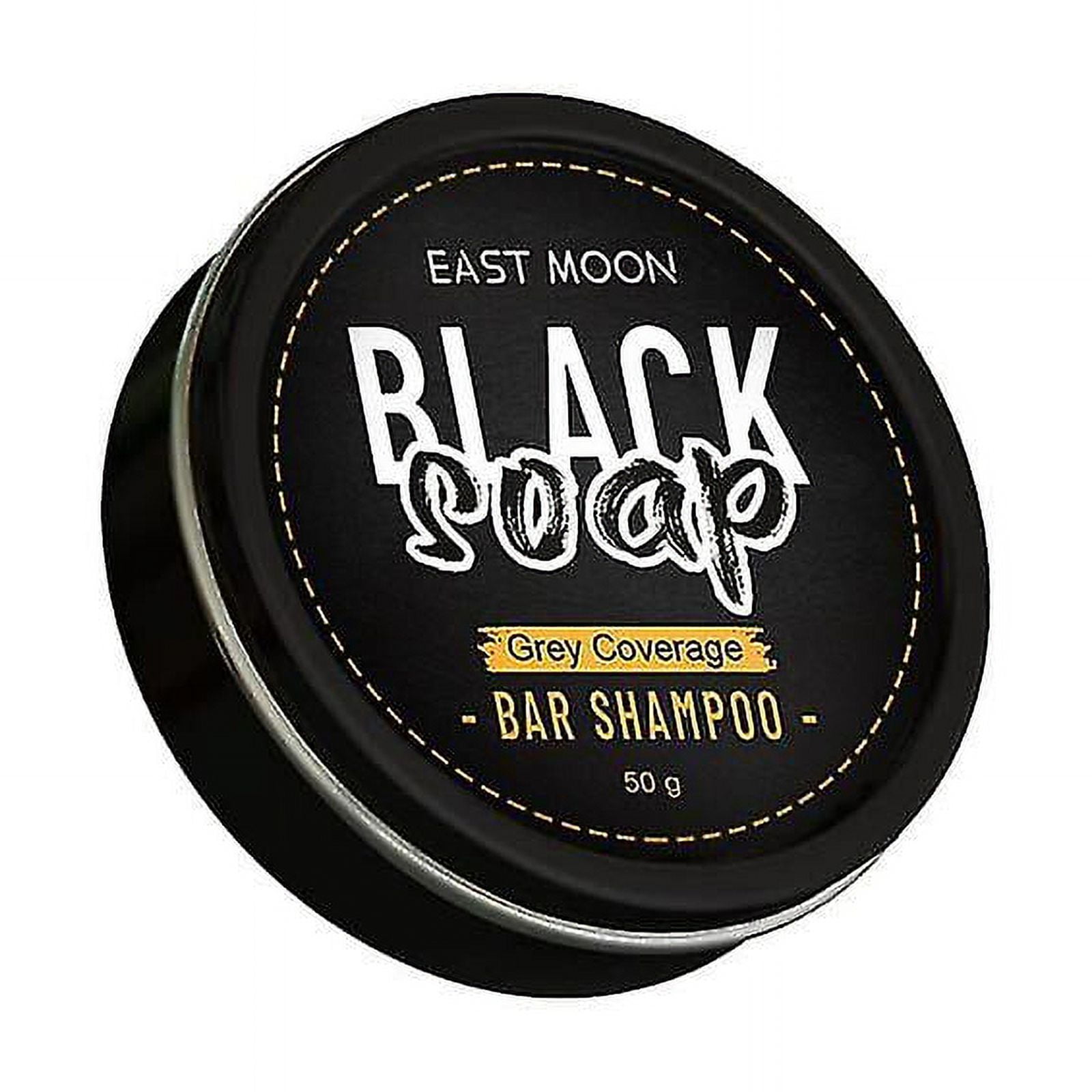 East Moon Men's Black Hair Soap Hair Darkening Soap Shampoo Bar Fast