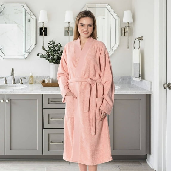 East'N Blue Kimono Turkish Cotton Unisex Bathrobe - Fuchsia - MD (Pack of 1)