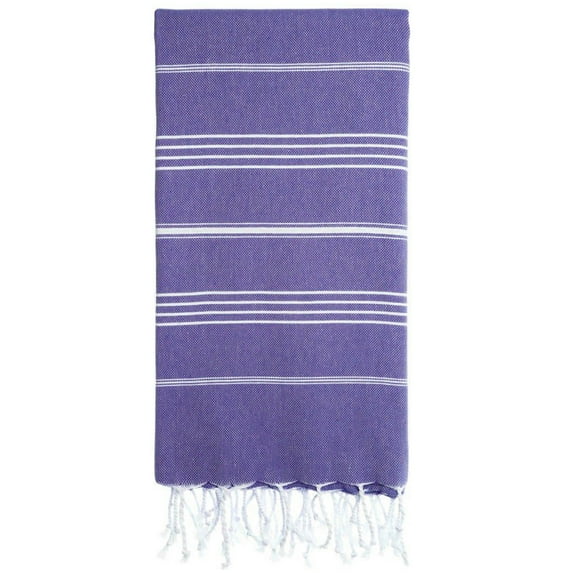 East'N Blue Lina Turkish Cotton Beach Towel (38 x 71", Quick Dry, Ultra Absorbent) - 38x71 Purple
