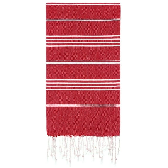 East'N Blue Lina Turkish Cotton Beach Towel (38 x 71", Quick Dry, Ultra Absorbent) - 38x71 Red