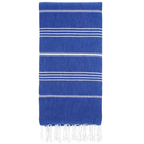East'N Blue Lina Turkish Cotton Beach Towel (38 x 71", Quick Dry, Ultra Absorbent) - 38x71 Sax Blue