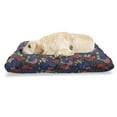 thumbnail image 1 of East Pet Bed, Traditional Japanese Koi Fish Pattern Carnation Flower Petals and Leaves, Resistant Pad for Dogs and Cats Cushion with Removable Cover, 24" x 39", Coral Red and Indigo, by Ambesonne, 1 of 4