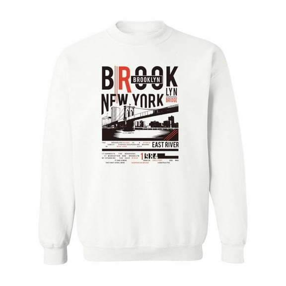 East River Brooklyn Ny Sweatshirt Men -Image by Shutterstock, Male 4X-Large