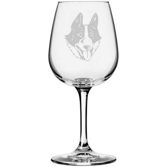 East Siberian Laika Dog Themed Etched 12.75oz Libbey Wine Glass