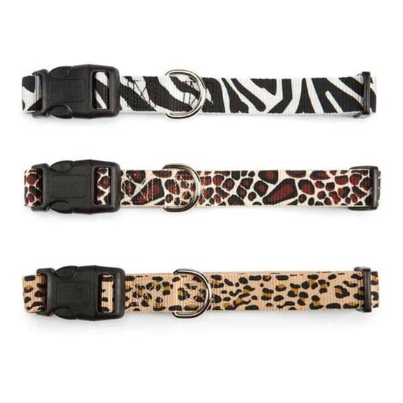 East Side Collection ZA1516 06 12 ESC Animal Print Collar 6-10 In Zebra<BR>