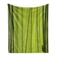 thumbnail image 1 of East Soft Flannel Fleece Throw Blanket, Bamboo Nature Series Foggy Rainforest Foliage Botanic Wild Night, Cozy Plush for Indoor and Outdoor Use, 50" x 70", Apple Green Black, by Ambesonne, 1 of 5