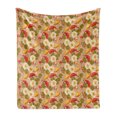 thumbnail image 1 of East Soft Flannel Fleece Throw Blanket, Japanese Koi Fishes Swimming with Lotus Flowers Yoga Boho Pattern, Cozy Plush for Indoor and Outdoor Use, 50" x 60", Multicolor, by Ambesonne, 1 of 5