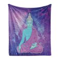 thumbnail image 1 of East Soft Flannel Fleece Throw Blanket, Meditating on Outer Space Background Psychedelic Composition Design, Cozy Plush for Indoor and Outdoor Use, 70" x 90", Multicolor, by Ambesonne, 1 of 5