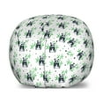 thumbnail image 1 of East Storage Toy Bag Chair, Cartoon Panda Bamboo Pattern Wildlife Zoo Fun Nature Tropic, Stuffed Animal Organizer Washable Bag, Large Size, Green Black White, by Ambesonne, 1 of 3