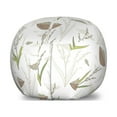 thumbnail image 1 of East Storage Toy Bag Chair, Rhythmic Hand Drawn Rice Plant and Pieces in Bowl, Stuffed Animal Organizer Washable Bag, Large Size, Warm Taupe Reseda Green, by Ambesonne, 1 of 3