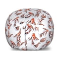thumbnail image 1 of East Storage Toy Bag Chair, Top View Graphic Scene of Koi Fish Floating Ethnic Oriental Vibes, Stuffed Animal Organizer Washable Bag, Large Size, Vermilion and Charcoal Grey, by Ambesonne, 1 of 3