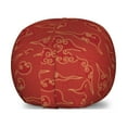 thumbnail image 1 of East Storage Toy Bag Chair, Traditional Japanese Style Sky Scrolling Clouds Far Eastern Folk Motif Pattern, Stuffed Animal Organizer Washable Bag, Small Size, Vermilion Cream, by Ambesonne, 1 of 3